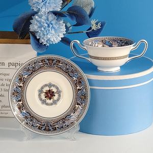 Taza de Café de Porcelana Fina de Lujo, con Doble Asa, Estilo Retro, para Té de la Tarde, con Caja de Regalo - Product Image 2