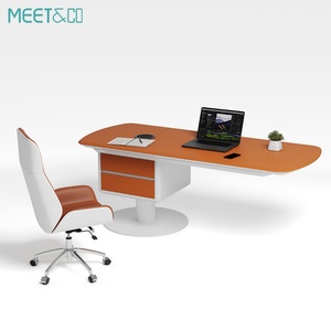 Escritorio Ejecutivo Giratorio Moderno de Alta Gama, Muebles de Oficina de Madera, Modulares, Extensibles, Convertibles, Giratorios, para Jefe/Director General - Product Image 6