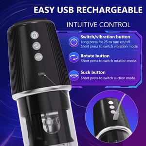 Godet de masturbation pour hommes <span class=keywords><strong>Stroker</strong></span> 7 avec modes de poussée, rotation et vibration, étanche IPX7, écologique, toucher réaliste, sans effets secondaires - Product Image 6