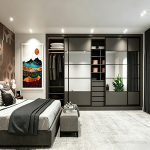 <span class=keywords><strong>Armoire</strong></span>-<span class=keywords><strong>penderie</strong></span> sur mesure BALOM, style italien, modulaire, avec <span class=keywords><strong>portes</strong></span> coulissantes en verre intégrées, pour projet d'appartement - Product Image 3