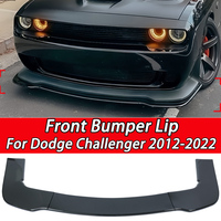 Lèvre de pare-chocs avant aspect fibre de carbone noir brillant pour Dodge Challenger SRT Hellcat R/T GT 2011-2022 – Accessoires extérieurs Splitter