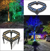 Lampe LED pour arbre, éclairage extérieur DMX512 12W 48W RGB RGBW, projecteur de jardin coloré, éclairage paysager, IP65, aluminium, lampe LED pour arbre