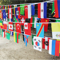 Drapeaux à cordes de haute qualité, fanion en polyester 100D, banderole, drapeau national
