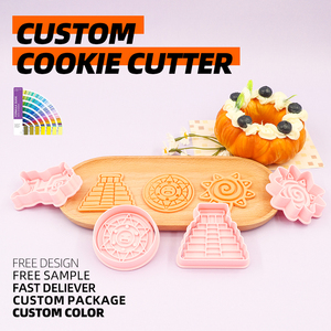 Serie <span class=keywords><strong>Maya</strong></span>, molde para galletas, animación solar <span class=keywords><strong>3D</strong></span>, cortador de galletas de arcilla impreso, rueda de plástico DIY para hacer galletas - Product Image 4