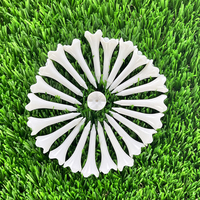 Accessoires de golf Boîte à tiroirs personnalisée Conception à rayures Té de golf en plastique durable à 4 broches de couleur blanche 39mm 83mm