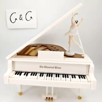Boîte à musique en plastique grande taille pour piano à queue