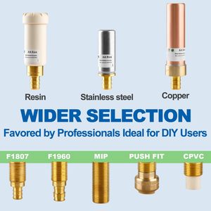 Vannes à sertir PEX en cuivre droit de 1/2 pouces pour application de plomberie d'<span class=keywords><strong>eau</strong></span> <span class=keywords><strong>potable</strong></span> - Product Image 4