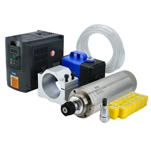 CNC router parts HLTNC 2.2kw ER20 water cooled Spindle Motor Kit 24000rpm High Accuracy 220V/380V 4 Bearings Spindle