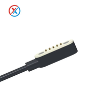 Conector de Carga Magnético Personalizado a Prueba de Agua de 12V y 5 Pines, Cable Magnético Pogo Pin Chapado en Oro