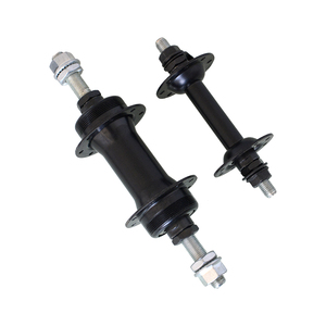 Moyeu de <span class=keywords><strong>roue</strong></span> de vélo en acier à 16 trous, compatible BMX, <span class=keywords><strong>avant</strong></span>/arrière, finition noire, axe à double vis, conception scellée, écrou durable - Product Image 2