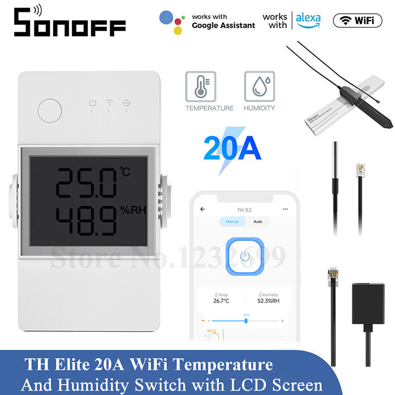 SONOFF TH Elite 20A Smart Switch Temperature Humidity Control