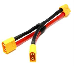 XT60แจ็คอะแดปเตอร์ RC ต่อสาย Y-Y 2ตัวขั้วต่อแบตเตอรี่ Lipo แบบขนานกับฉนวนพีวีซี/ไนลอนและตัวนำทองแดงบริสุทธิ์ - Product Image 2