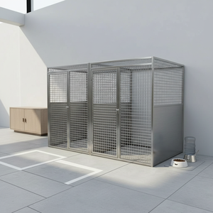 Caseta para Perros de Acero Inoxidable de Primera Calidad, Caseta Grande para Perros de Exterior, Muebles para Perros, Casetas Comerciales para Alojamiento, Uso en Tiendas de Mascotas - Product Image 3