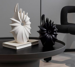 Ornement d'aile abstraite texturé sculptural vieilli de collection d'art pour coin d'art du salon - Product Image 6