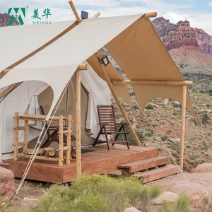 Meihua Extended Camping <b>Tent</b> 6-8 Person Oxford Fabric Four-season <b>Large</b> Space Outdoor Shelter With Wooden Deck - Product Image 1