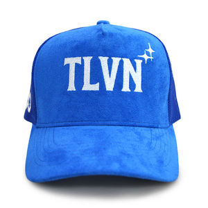 Gorra trucker de gamuza barata al por mayor con visera curva, bordada, de malla, lisa, deportiva - Product Image 2