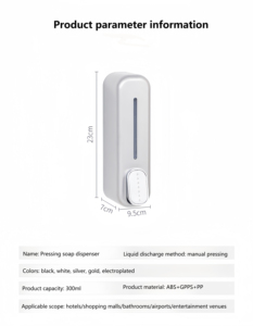 Đầu duy nhất nhấn tay treo tường xà phòng khách sạn nhà bếp phòng tắm Hướng dẫn sử dụng Báo Chí xà phòng Dispenser - Product Image 3