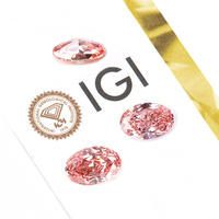 Diamante Rosa Intenso de Laboratorio, Corte Ovalado, 1ct 2ct, Certificado IGI, Starsgem