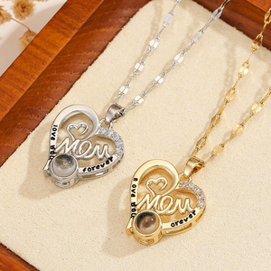 Collana con Proiezione della Mamma 'Il Desiderio del Cuore', <span class=keywords><strong>la</strong></span> Confessione Nascosta nel Battito Cardiaco, Regalo Quotidiano - Product Image 2