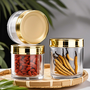 Vasetti acrilici ermetici a forma rotonda per alimenti con marmellata di alimenti - Product Image 1