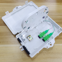 Boîtier mural extérieur FTTx pour fibre optique, boîte de distribution et de terminaison de fibre à 2 cœurs, avec capacité pour les réseaux FTTH