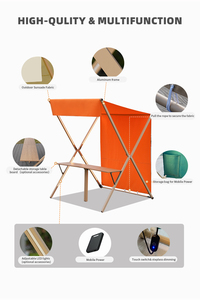 Foldable Food <strong>Cart</strong> For Business Lightweight Farmers <strong>Market</strong> Stalls With Awning Vendor's Stall Kiosk <strong>Market</strong> Farm Exhibition - Product Image 2