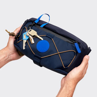 Sac banane de sport réfléchissant en nylon personnalisé avec logo, résistant à l'eau et respirant, pour hommes et femmes