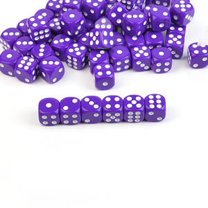 צבע קוביות אקריליק מעוגלת צבע מוצק 14 מ "מ לקוביות משחקים קוביות - Product Image 3