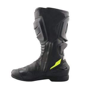 Bottes de moto en cuir respirant et ignifuge, vêtements de sport, bottes de moto durables, confortables et élégantes avec logo personnalisé - Product Image 4