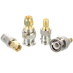 Kit de connecteurs SMA vers <span class=keywords><strong>BNC</strong></span>, 4 pièces, adaptateur coaxial RF mâle/femelle pour radio amateur, antenne <span class=keywords><strong>HT</strong></span>, scanner, dongle SDR - Product Image 1
