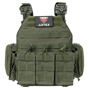 Gilet tactique porte-plaques Multicam avec système MOLLE et boucles à dégagement rapide – Comprend des pochettes pour chargeurs ; Convient pour le transport - Product Image 5