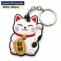Porte-clés personnalisé avec logo, cadeau promotionnel en gros, porte-clés en résine PVC floqué 3D, lapin coloré d'anime