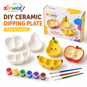 Plato <span class=keywords><strong>de</strong></span> Cerámica/Porcelana <span class=keywords><strong>para</strong></span> Servir, Estilo Adorable, Apto <span class=keywords><strong>para</strong></span> Microondas, Técnica Glaseada, Plato con Forma <span class=keywords><strong>de</strong></span> Fruta, Plato <span class=keywords><strong>de</strong></span> Alta Calidad <span class=keywords><strong>para</strong></span> Manzanas y Plátanos - Product Image 1