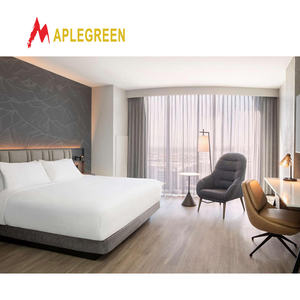 Foshan ensemble de chambre à coucher en bois vert d'érable meubles d'hôtel de taille royale meubles d'hospitalité commerciale pour l'usage direct d'appartement - Product Image 1