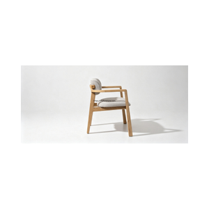 Silla de Comedor Moderna de Estilo Escandinavo, de Madera, con Tapicería de Tela y Reposabrazos, para el Hogar - Product Image 2