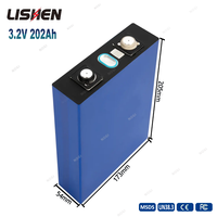 Sel Baterai LiFePO4 Lishen 202Ah 3.2V untuk Perakitan Paket Baterai Lithium 12V 24V 48V Kustom untuk Penyimpanan Energi Surya RV EV Kustom