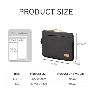 Wholesale Factory Price 12 13.3 14 15 15.6 Business Carring Briefcase Computer Bag With Handle Laptop Sleeve Bag For Women Men