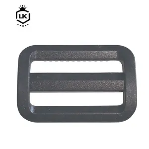 LanKe黑色塑料3杆滑扣Tri滑扣，用于旅行背包织带