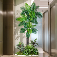 Grand palmier artificiel de 2,5 m, résistant aux UV, à double tronc, plante tropicale artificielle pour jardin et bord de piscine, vente en gros