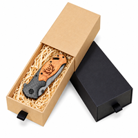 Couteau de chasse personnalisé à graver, lame en acier artisanale, manche en bois, finition satinée, coffret cadeau