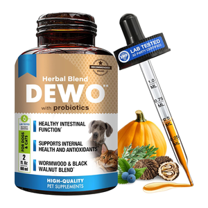 Natural Intestinal Defense <strong>for</strong> <strong>Dogs</strong> Cats Herbal Cleanse Wormwood Black Walnut Probiotics Health Gut Herbal Blend Pet Supplements - Product Image 2