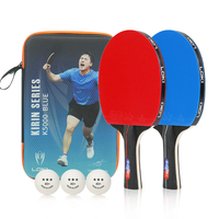 Loki prix usine formation ping-pong batte pagaie ensemble bas quantité minimale de commande personnalisé pas cher raquette de tennis de table pour 2 joueurs