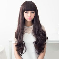Peluca de onda de volumen de pelo frontal estilo Bang de alta calidad para mujer WFGRQUE Cosplay peluca hecha con cabello humano - Product Image 1