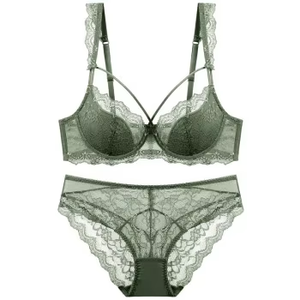 Soutien-gorge bikini sexy transfrontalier européen et américain en dentelle transparente ultra-fine, effet minimisant pour <span class=keywords><strong>poitrine</strong></span> généreuse et anti-affaissement - Product Image 6