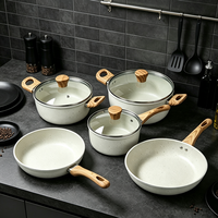 FLEY 8 pièces, ustensiles pratiques pour la maison, le jardin et la cuisine, poêle antiadhésive, ensemble complet d'ustensiles de cuisine antiadhésifs pour la cuisine quotidienne à la maison