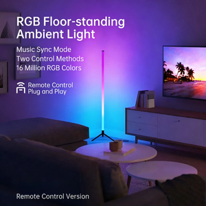 RGB <b>LED</b> Floor Lamp, <b>LED</b> <b>Corner</b> Lamp Smart Modern Floor Lamp with Music Sync and 16 Million DIY Colors Floor Lamp - Product Image 4