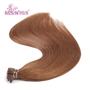 Venta al por mayor de cabello Remy chino 100% I-TIP, cutícula alineada, virgen, doble densidad, suave, sin desprendimiento ni enredos, color oscuro, liso natural. - Product Image 5