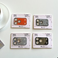 Film de protection d'objectif en verre mat transparent avec strass en forme d'étoile pour caméra iPhone 17 Pro Max