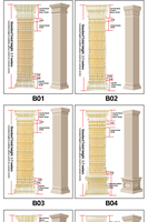 Venta de moldes de columna cuadrada de plástico para hormigón, moldes de columna romana, al precio más bajo.