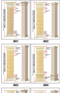 بيع قالب عمود مربع بلاستيكي للخرسانة، قالب عمود روماني بأرخص الأسعار - Product Image 4